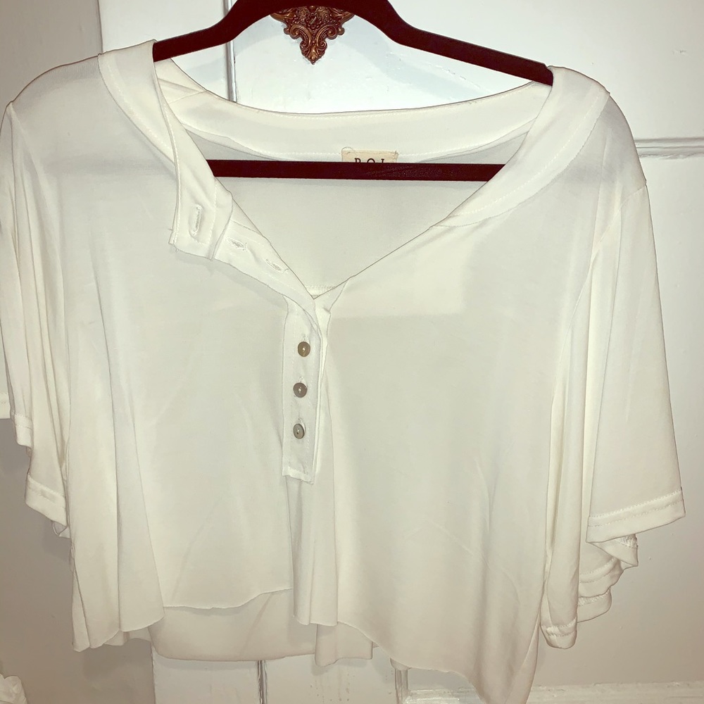 White flowy shirt
